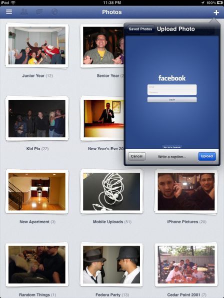 facebook iPad