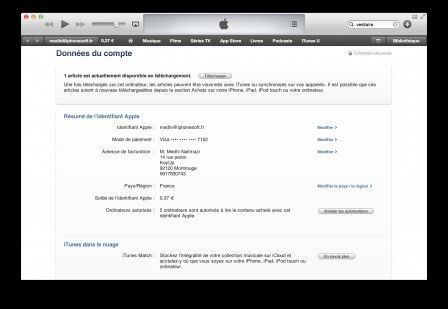 annuler autorisation ordinateurs itunes