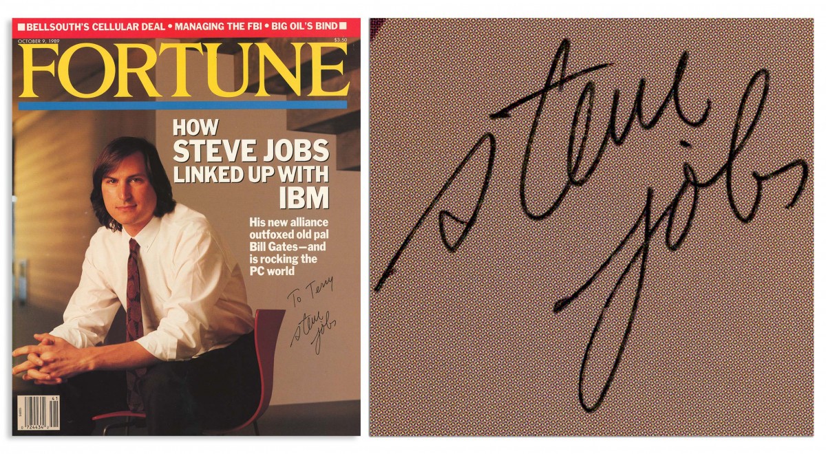 Fortune: A magazine with Steve Jobs on the cover (and his signature) at auction