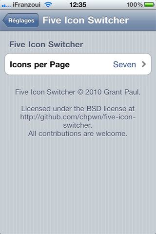 Five Icon Switcher Five Icon Switcher