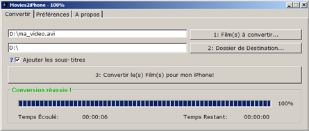 Conversion terminée! Conversion terminée!