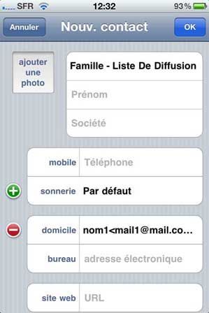 Coller dans contact Coller dans contact