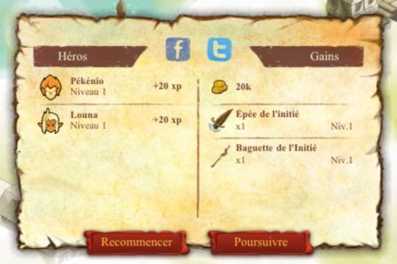 dofus battles - capture interface après-combat dofus battles - capture interface après-combat