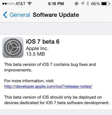 beta six ios sept