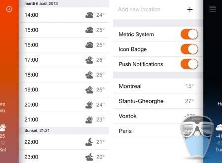 meteo app settings