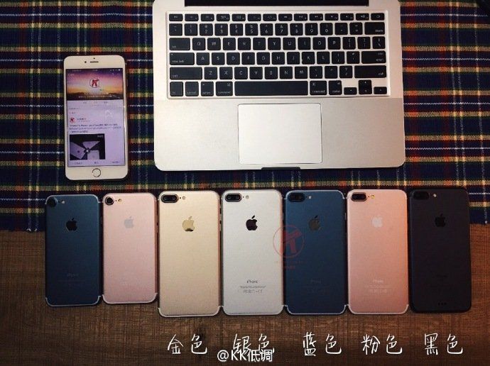 iPhone 7 : photos de toute la gamme de couleur sur Weibo