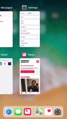 iphone 8 ios 11 multitache