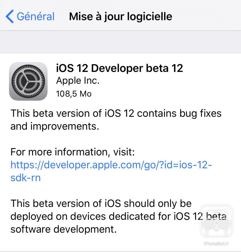 ios 12 b ta 12