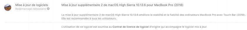 macos 10.13.6 mise a jour supplementaire bug macbook pro 2018 macos 10.13.6 mise a jour supplementaire bug macbook pro 2018