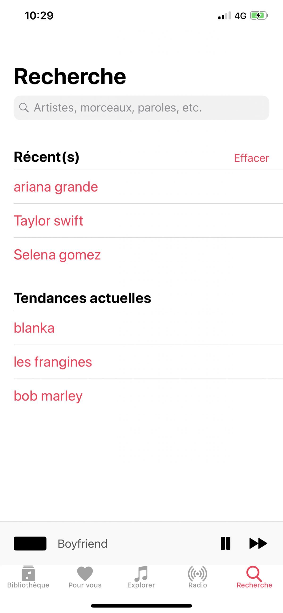 la suppression d historique d apple music