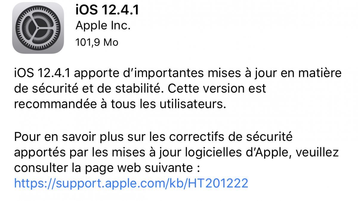 mise  jour ios
