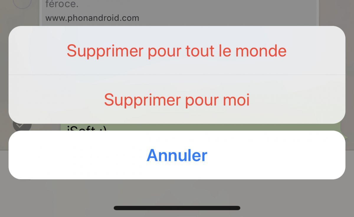 supprimer pour tout le monde whatsapp