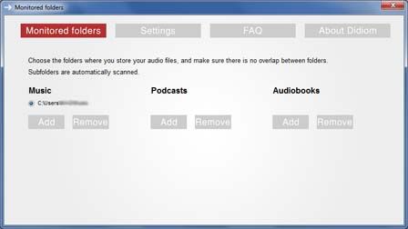Interface PC de Didiom