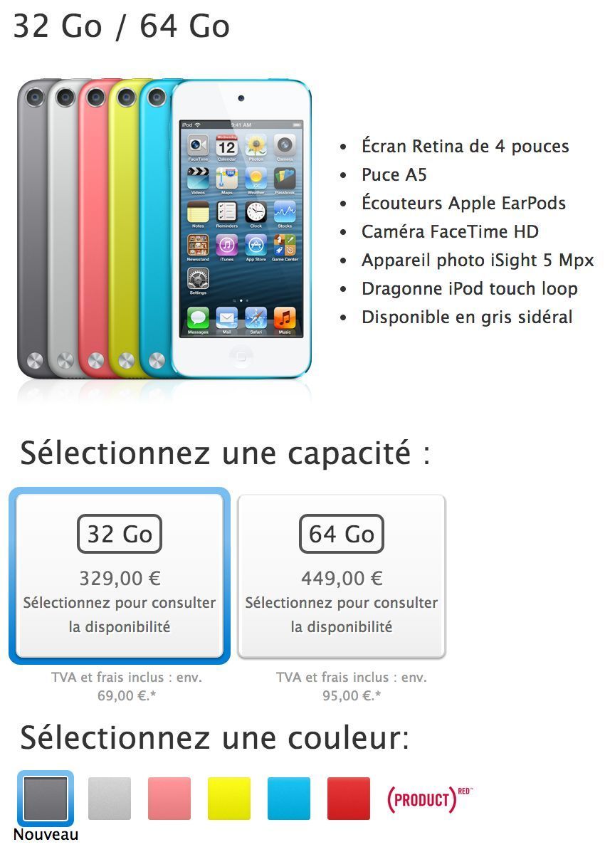ipod touch 5g gris sideral