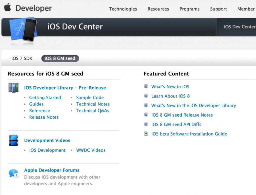 ios8 gm dev center ios8 gm dev center