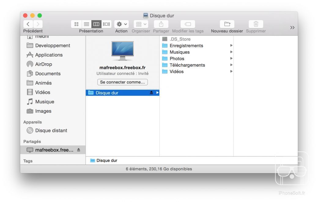 Freebox – Accéder au disque dur avec un iPhone ou iPad