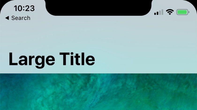 barre de statut iphone 8 edition pro ios 11 lien de retour disposition
