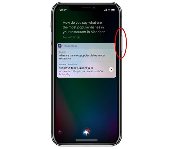 iphone x appeler siri