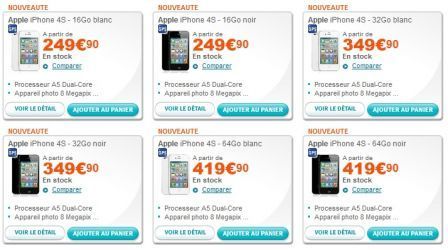 prix iPhone 4S Bouygues prix iPhone 4S Bouygues