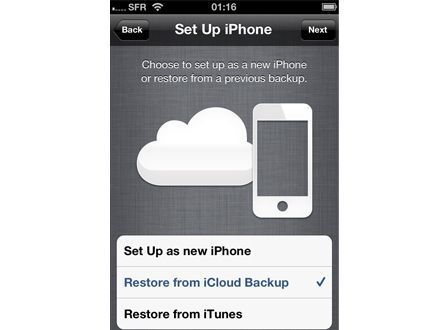 configuration d'iCloud