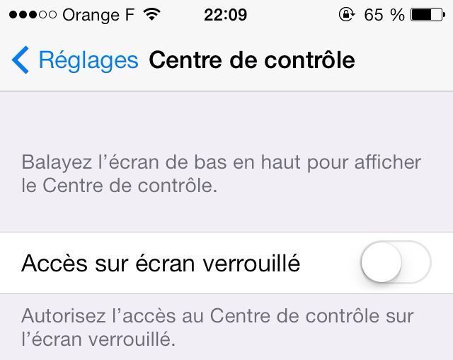 centre controle ios7 centre controle ios7