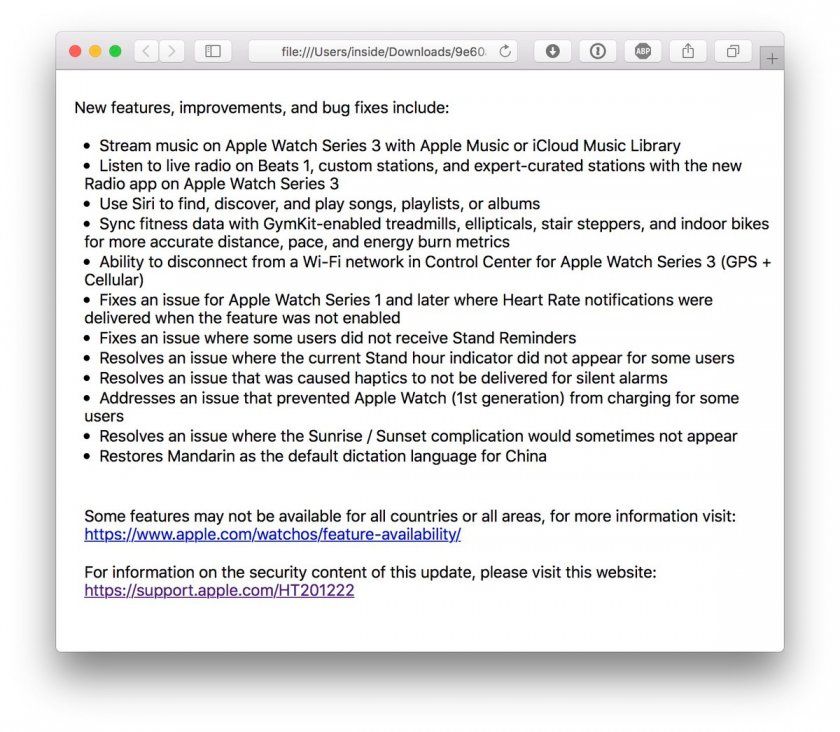 apple watch watchos 4.1 changelog apple watch watchos 4.1 changelog