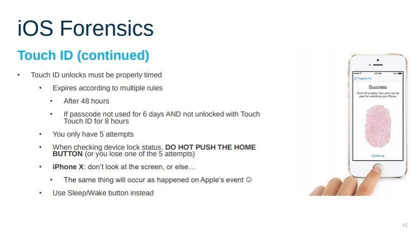 recommandation iphone touch id et face id police
