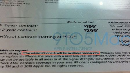 iPhone 4 blanc printemps 2011
