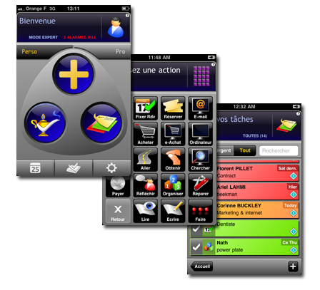 Accueil, Créer une tâche, Liste des tâches Accueil, Créer une tâche, Liste des tâches