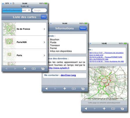 Une WebApp pour suivre le trafic routier