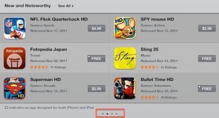 Amélioration d'ergonomie pour l'App Store sur iPad Amélioration d'ergonomie pour l'App Store sur iPad