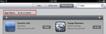 Amélioration d'ergonomie pour l'App Store sur iPad Amélioration d'ergonomie pour l'App Store sur iPad