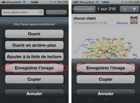 Enregistrer l'image Enregistrer l'image