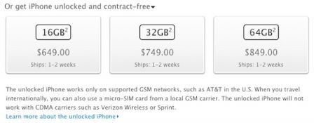 iPhone 4S-désimlocké