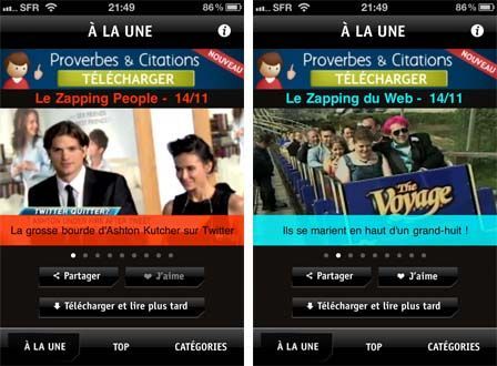 Zapping : un concentré de vidéos dans votre poche !