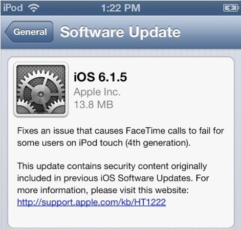 ios 6.1.5 ipod