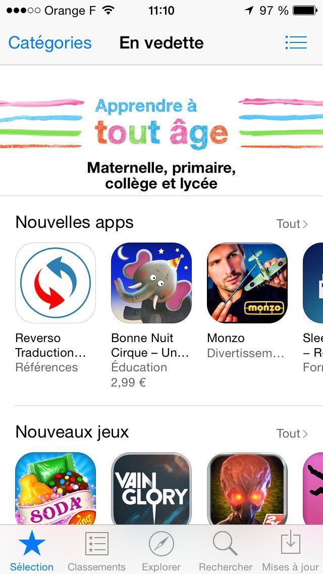 app store page acceuil app store page acceuil
