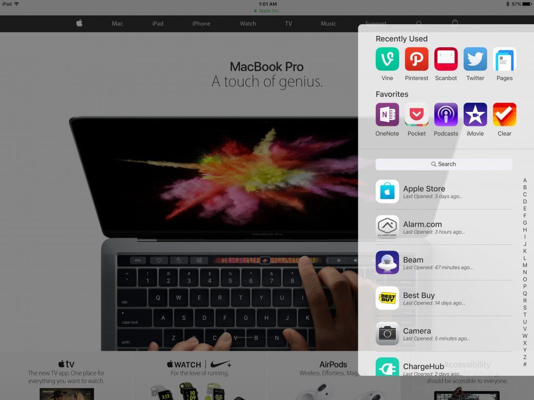 ipad app drawer multitache ios 11 ipad app drawer multitache ios 11