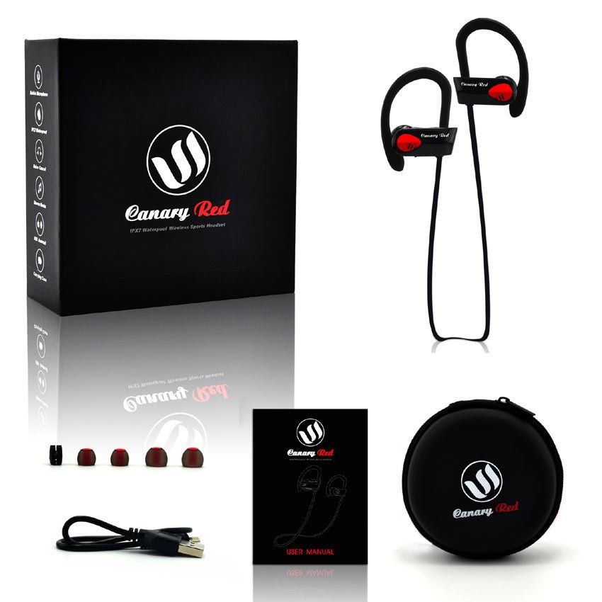 pack ecouteur bluetooth canary red sport pack ecouteur bluetooth canary red sport