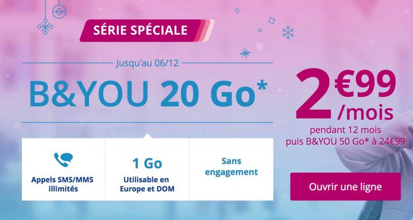bouygues promo forfait 11 2017 20 go 3 euros