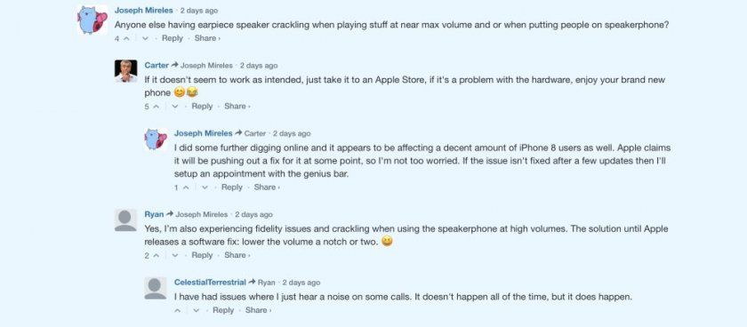 iphone craquements sons