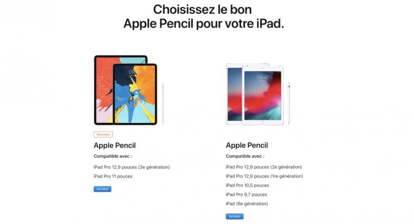 Bad News, l'Apple Pencil 2 est compatible qu'avec l'iPad Pro 2018