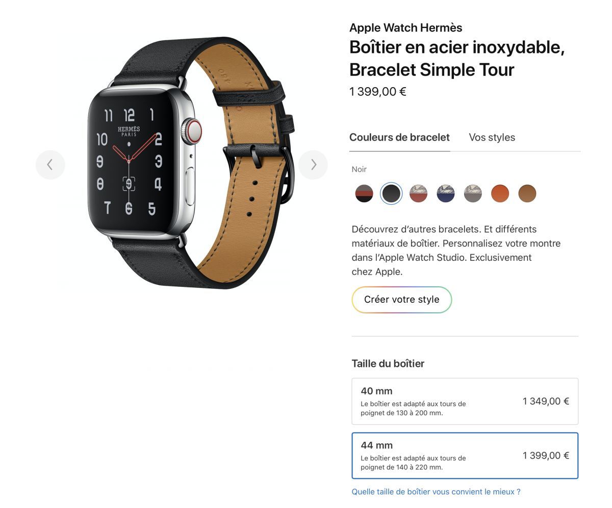 apple watch hermes noir