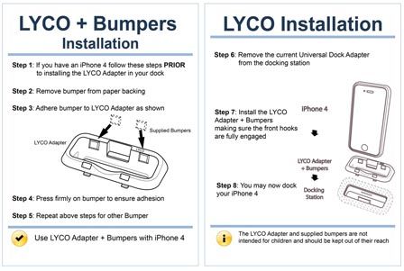Un adaptateur de dock compatible iPhone 4 + bumper Un adaptateur de dock compatible iPhone 4 + bumper