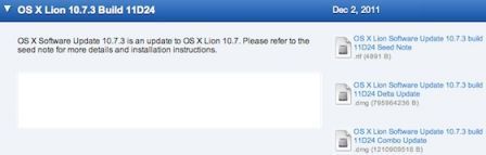 beta OS X 10.7.3 beta OS X 10.7.3