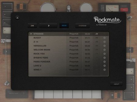 Rockmate : l'iPad devient un studio de Rock ! Rockmate : l'iPad devient un studio de Rock !