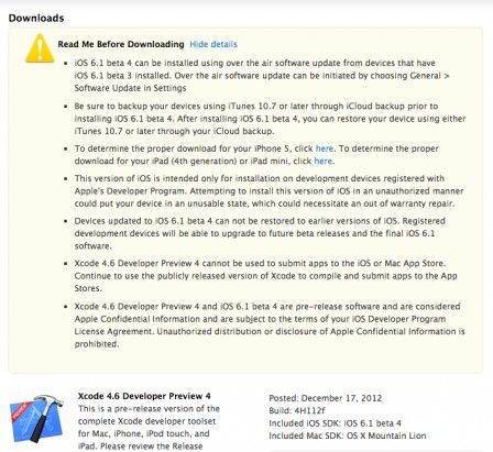 ios61 beta4 ios61 beta4