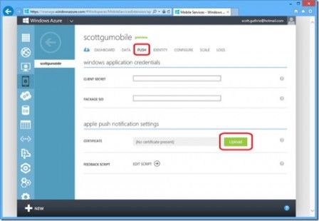 windows-azure-ios