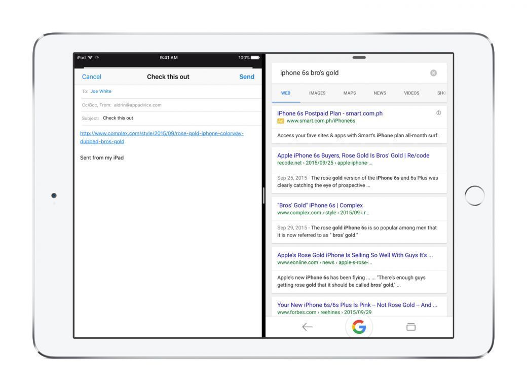 google split view google split view