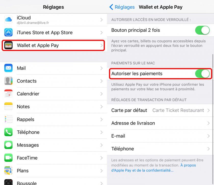 apple pay mac iphone reglages apple pay mac iphone reglages